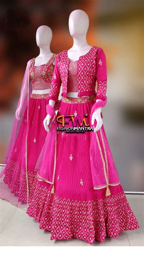 Crop Top Lehenga With Shrug