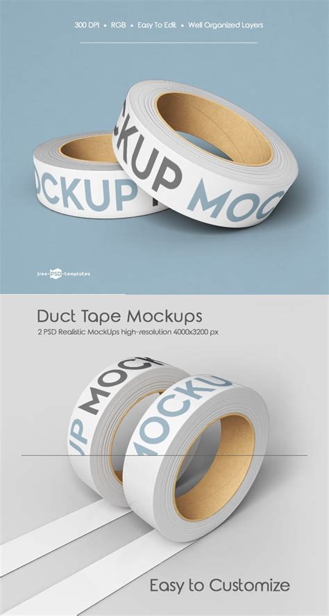 duct tape psd mockup    designhooks