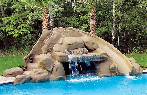 Swimming Pool Rock Slides Photos│ Blue Haven Pools In 2020 Pool Water
