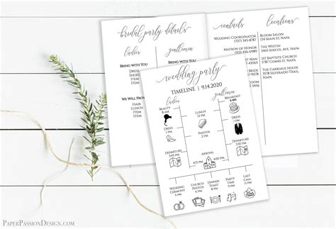 Check spelling or type a new query. Wedding Party Timeline and Details Schedule, Printable Groomsmen & Bridesmaid Agenda, Folding ...