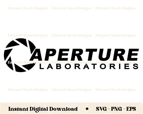 Aperture Laboratories Portal 2 Game Svg Cut File Png Eps Etsy Australia
