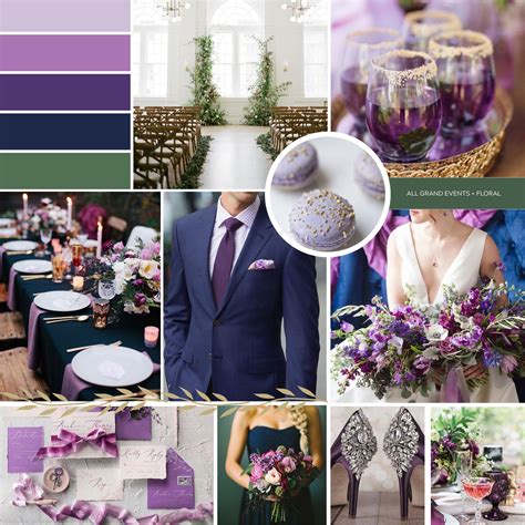 Purple Lavender And Greenery Wedding Mood Board Wedding Color