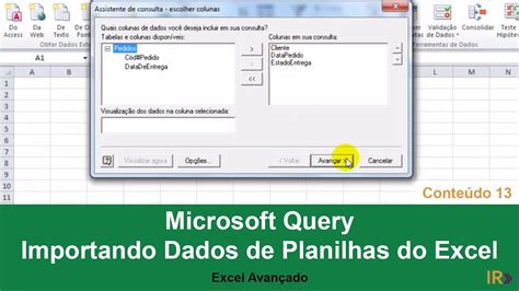 Microsoft Query Importando Dados De Planilhas Do Excel YouTube