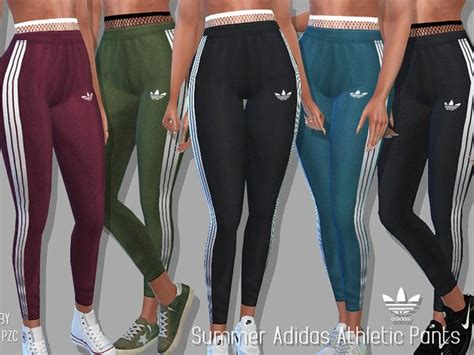 Pinkzombiecupcakes Summer Adidas Athletic Pants Sims 4 Mods Clothes