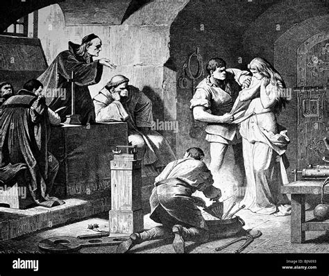 Witches Witch Hunting Era Interrogation Of A Witch By The Inquisition