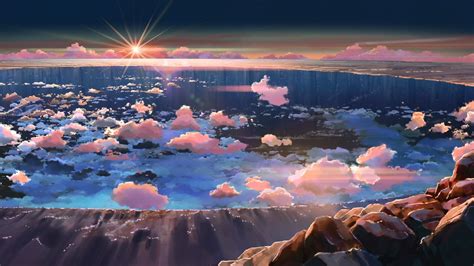 26 Anime Landscape With Clouds Wallpaperboat