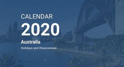 year  calendar australia