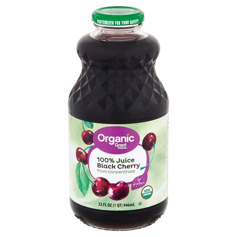 Great Value Organic Black Cherry 100 Juice 32 Fl Oz