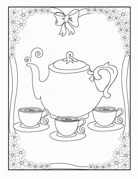 You can also employ wood. Tea Party Coloring Pages