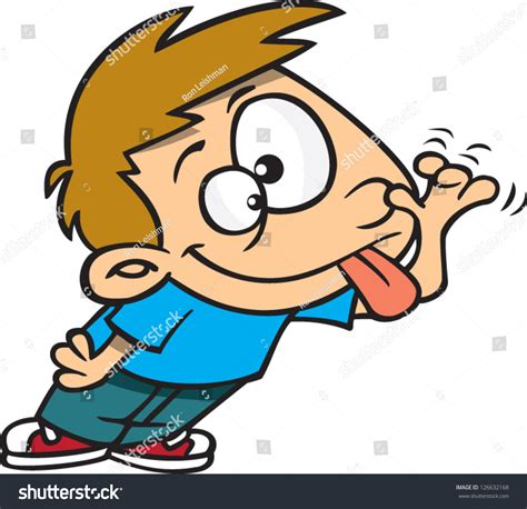 Vector Illustration Boy Making Silly Face Stock Vector Royalty Free