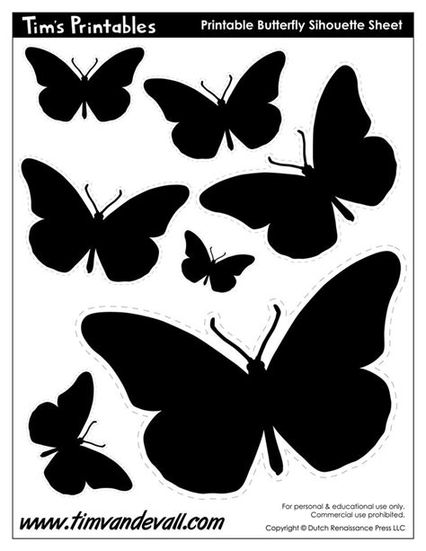 butterfly template butterfly printable silhouette art