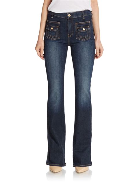 7 For All Mankind Vintage Trio Flared Jeans In Blue Lyst