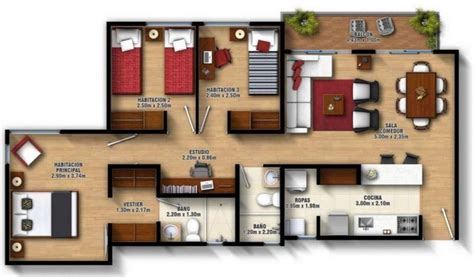 Descargar Planos De Casa De 2 Pisos Y 3 Dormitorios Con Medidas B51