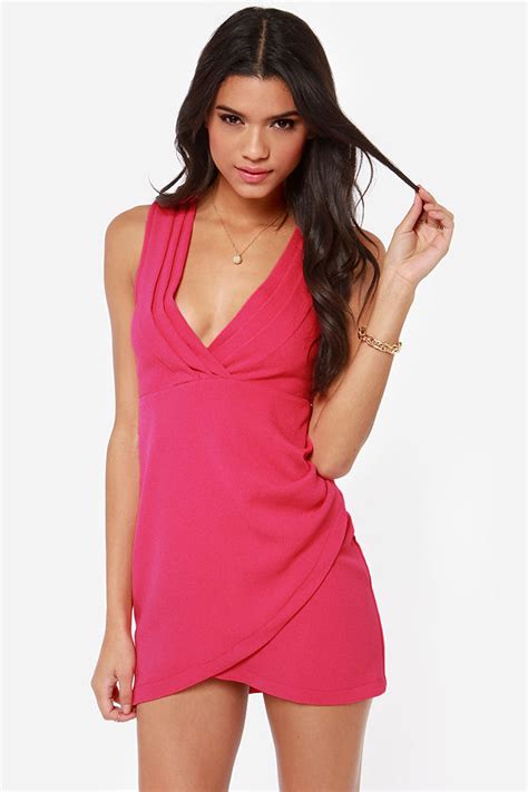 Hot Pink Dress Backless Dress Party Dress 45 00 Lulus