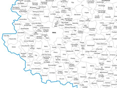 Carte Personnalisable Des Villes Et Communes De La Moselle