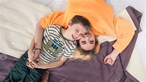 Mother With Son On Bed Mother And Son Having Fun Stock Image Image Of Love Caucasian 140640275