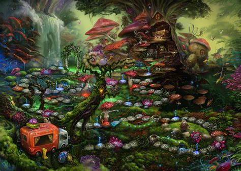 The Magic Forest Art For The Board Game On Behance