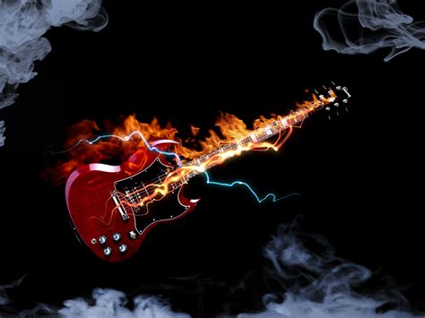 Wallpapers Guitarra Electrica Y Fuego Hd Imagui