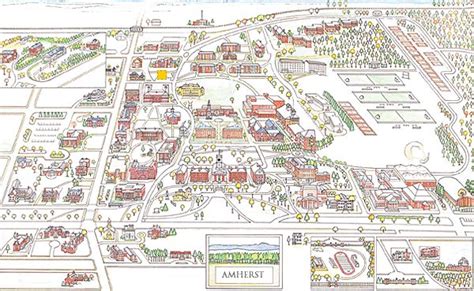 Umass Amherst Campus Map United States Map