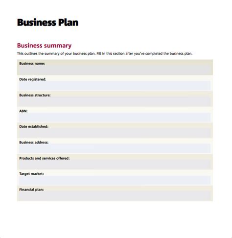 Free 13 Sample Business Action Plan Templates In Ms Word