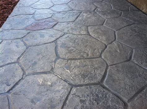 Gray Random Stone Stamped Concrete For Flooring Thickness 12 Mm At