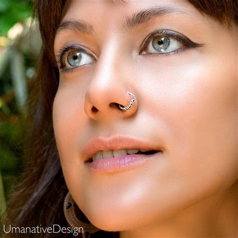 Indian Nose Ring Silver Nose Ring Septum Nose Ring Tribal Etsy
