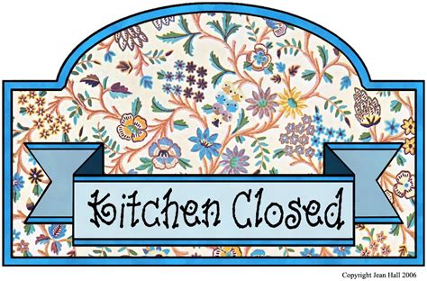 Artbyjean Vintage Indian Print Sign Kitchen Closed
