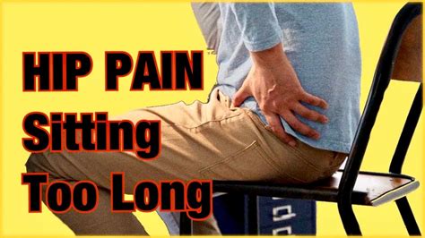 Hip Pain When Sitting Too Long Instant Fix Youtube