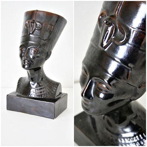 Vintage Egyptian Nefertiti Ceramic Bust By Passenouveauvintage 2400