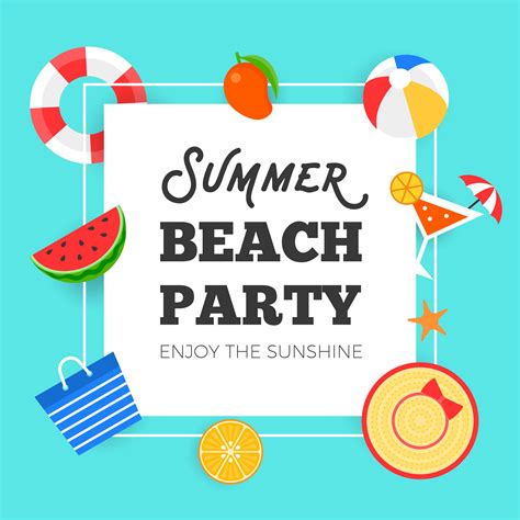 Summer time, Summer beach party vector illustration 541827 Vector Art ...