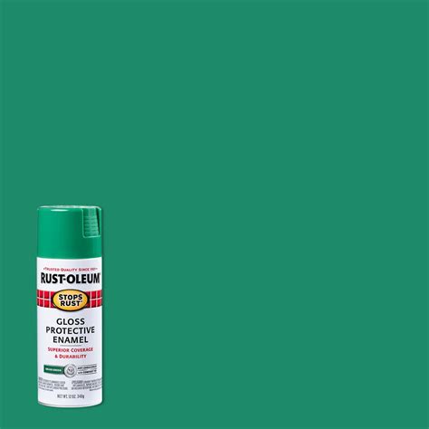 Rust Oleum Stops Rust 12 Oz Protective Enamel Gloss Grass Green Spray