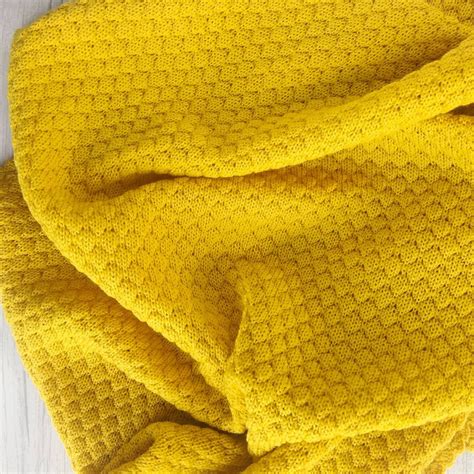 Yellow Baby Blanket Wool Baby Blanket Knit Throw Blanket Etsy