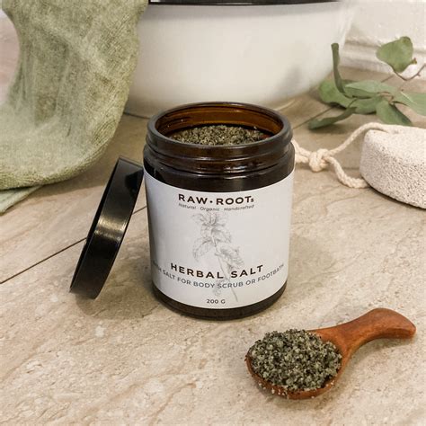Made in the british countryside. Buy Herbal Salt - Foot and Bath Salt for 10,- at RAW ROOTs