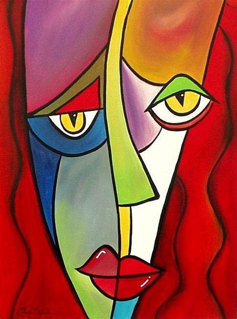 Acrylic Paintings Of Absract Faces Art Faces 8 By Artist Thomas C