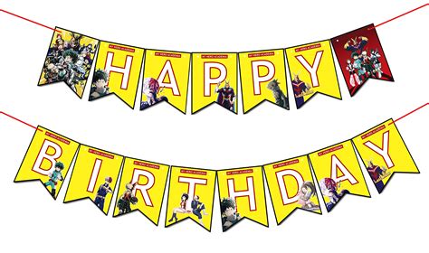 Buy My Hero Academia Happy Birthday Banner Perfect For Tv Animation