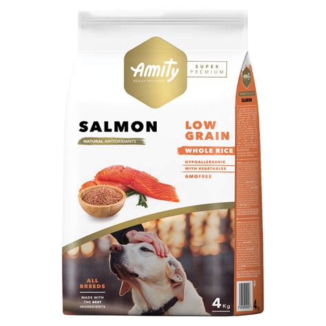 Amity Super Premium Low Grain Adult Salmon Orniex Produtos Para