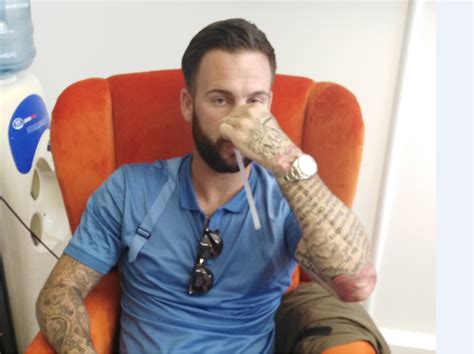 English Football Player Danny Fox Takes A Strawfie