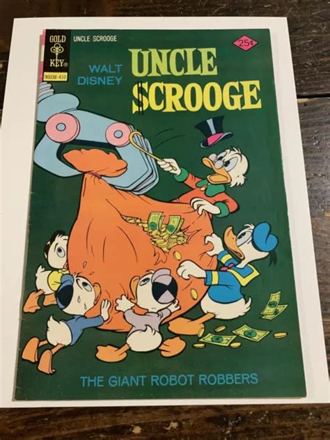 Vintage Comic Book Walt Disney Uncle Scrooge 115 F Vf 1974 Gold Key 8