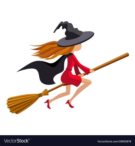 Top Pictures Witch On A Broomstick Clipart Stunning