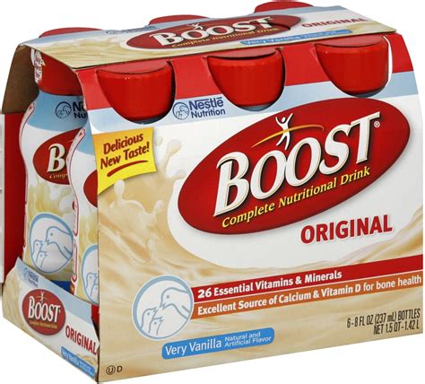Boost Nutritional Energy Drinks Vanilla 8 Oz 6 Ea Pack Of 4