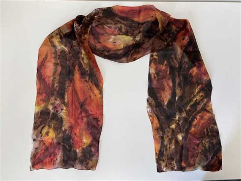 Hand Painted Silk Scarf By Artist Lyn Al Young Airauctioneer