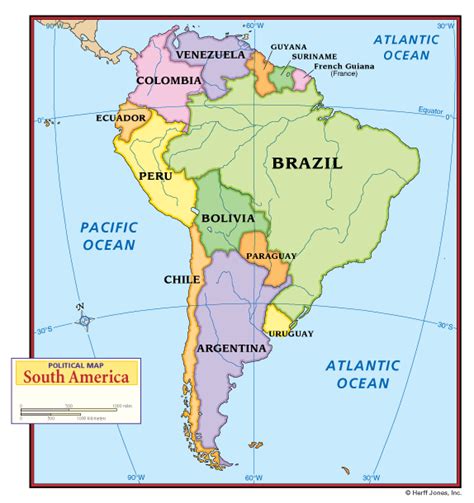 Political Map South America