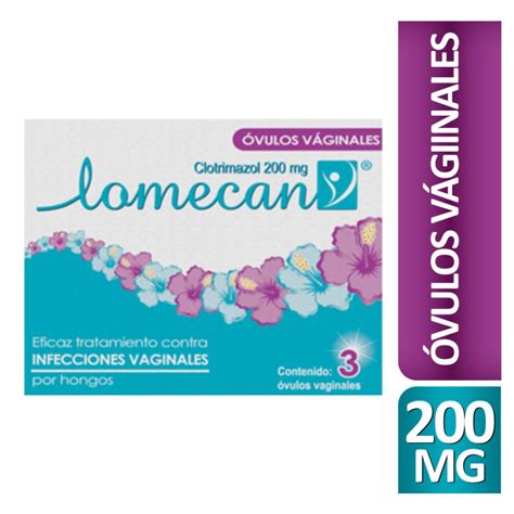 Lomecan V 200mg Ovulo Vaginal Caja 3und Genomma Lab Colombia Ltda