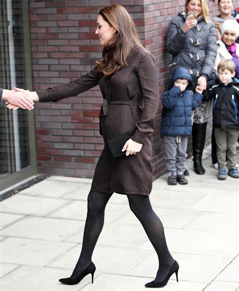 Pregnant Kate Middleton Visits Foster Care Center Has Tea Bump Photo