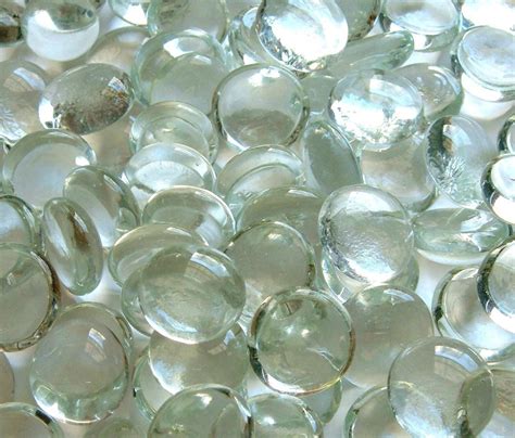 Clear Flat Bottom Round Glass Gems Marbles Mosaic Magnet