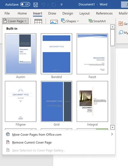 How To Add Cover Page In Microsoft Word Documents Webnots