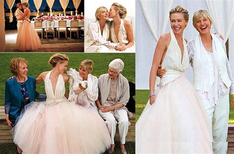 celebrity brides by style ellen degeneres portia de rossi groundbreaking brides
