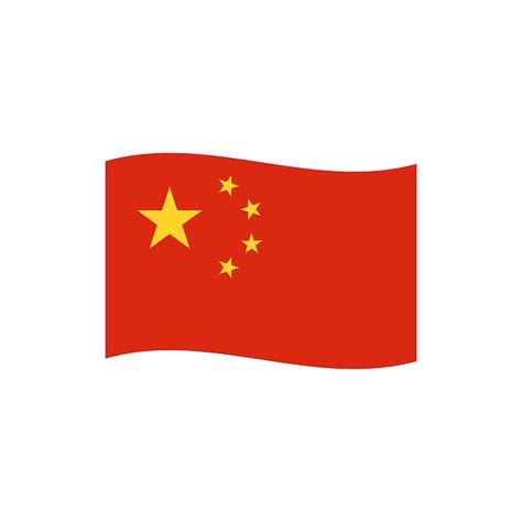 Premium Vector Waving Flag Of China Flat Vector Illustration