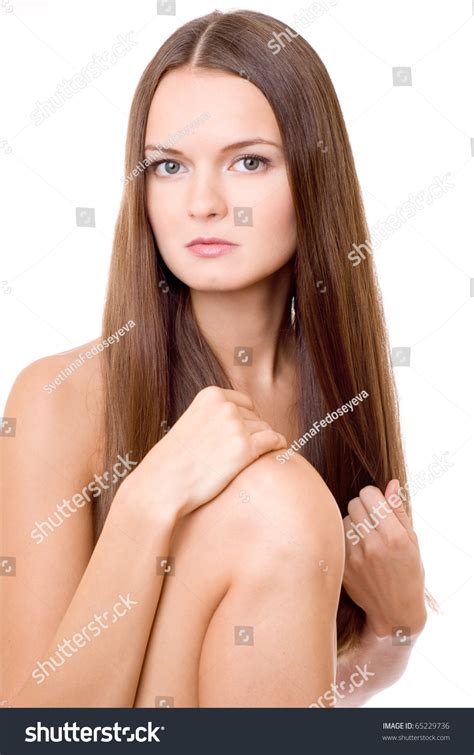 Naked Woman Sitting On White Background Shutterstock