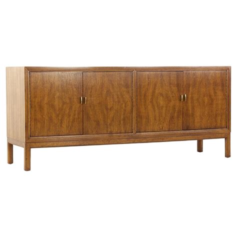 Mid Century Modern Walnut Server Sideboard Credenza Cabinet Henredon At